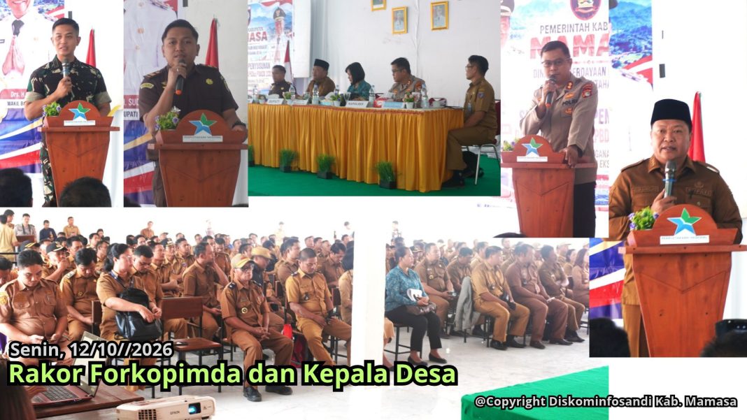 Karhutla Mamasa - Rapat Forkopimda Mamasa membahas karhutla bersama lurah dan kepala desa