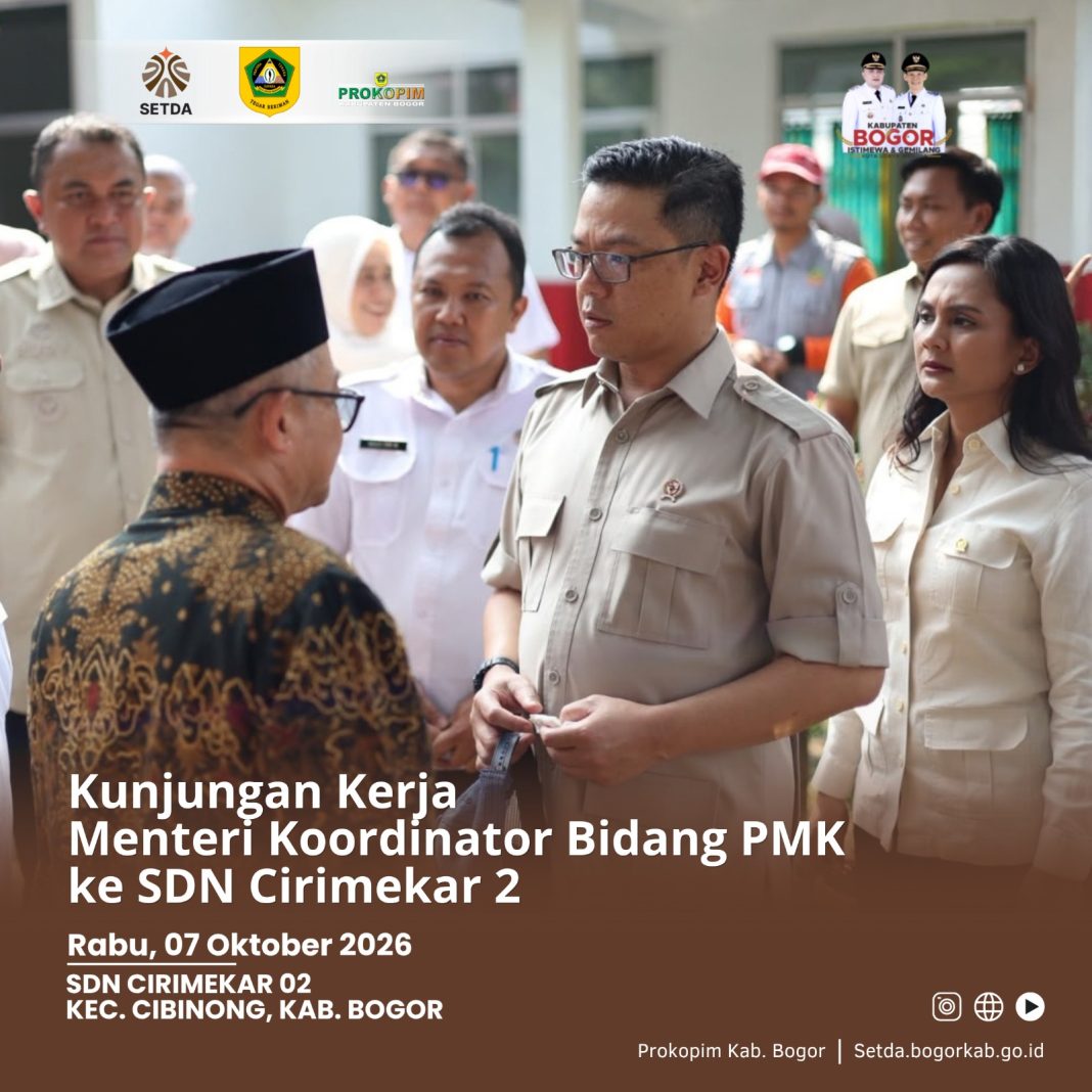 Kunjungan Menko PMK di SDN Cirimekar