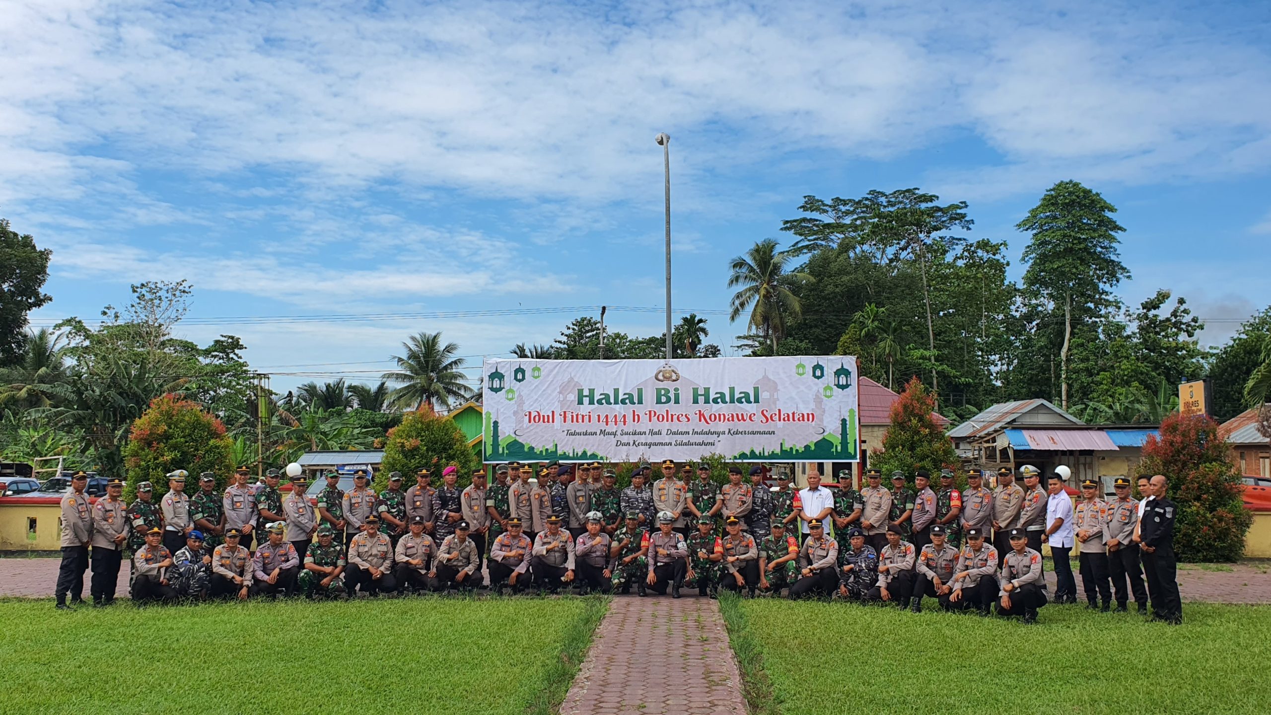 Tingkatkan Sinergitas TNI - POLRI , Polres Konsel Laksanakan Halal Bihalal Bersama 2023