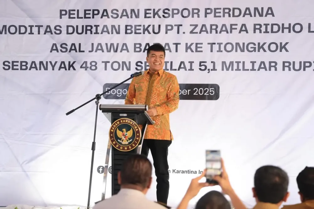 Bupati Bogor Lepas Ekspor Perdana 48 Ton Durian Beku ke Pasar Internasional