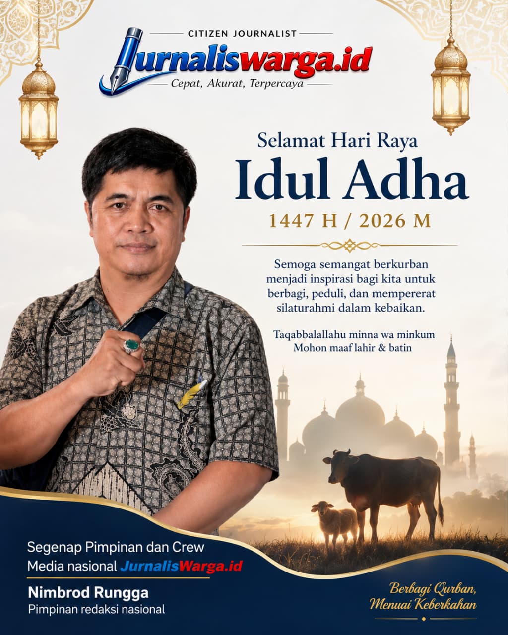 MKD APUDSI Kabupaten Bogor Bersama JurnalisWarga.id Sampaikan Ucapan Idul Adha 1447 H/2026 M, Perkuat Semangat Persatuan dan Ketahanan Ekonomi Desa