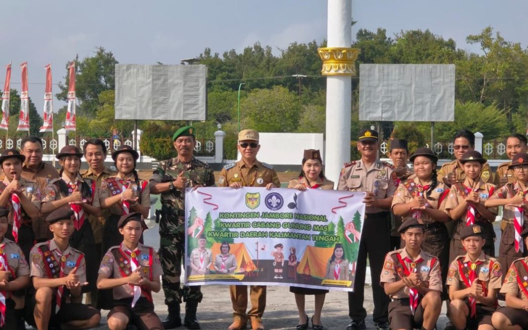 Jambore Nasional XII kontingen Gunung Mas menuju Cibubur
