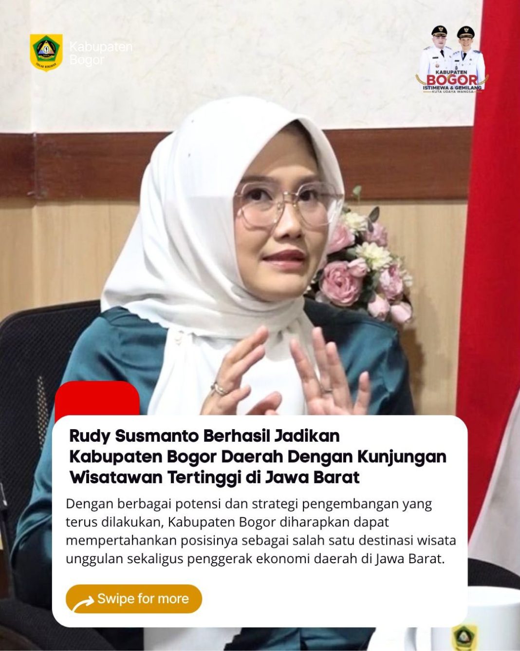 Kunjungan Wisatawan Tertinggi di Jawa Barat Rudy Susmanto Berhasil Jadikan Kabupaten Bogor Daerah Distinasi Pariwisata  