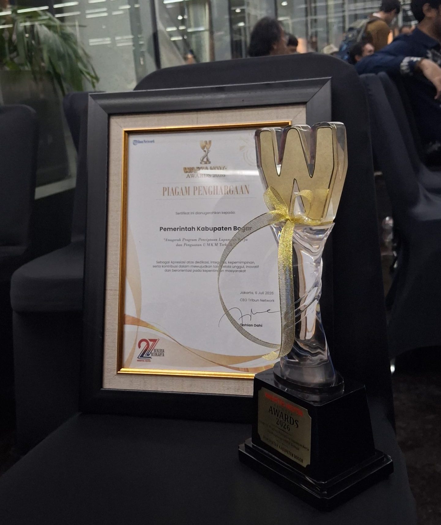 Bupati Bogor Raih Penghargaan Nasional atas Program Kerja dan UMKM 2026
