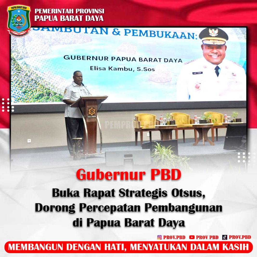 Gubernur PBD Buka Rapat Strategis Otsus, Dorong Percepatan Pembangunan di Papua Barat Daya