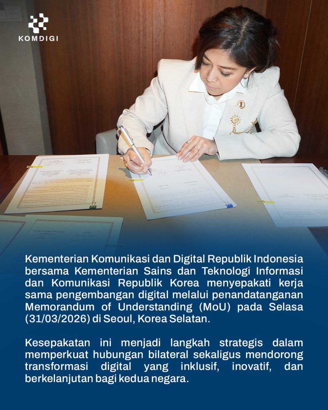 Indonesia–Korea Perkuat Kerja Sama Digital untuk Transformasi yang Inklusif