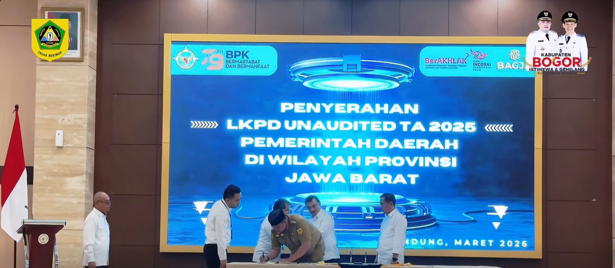 Serahkan LKPD 2025 ke BPK Jawa Barat, Bupati Bogor Rudy Susmanto Tegaskan Komitmen Transparansi dan Akuntabilitas Keuangan Daerah