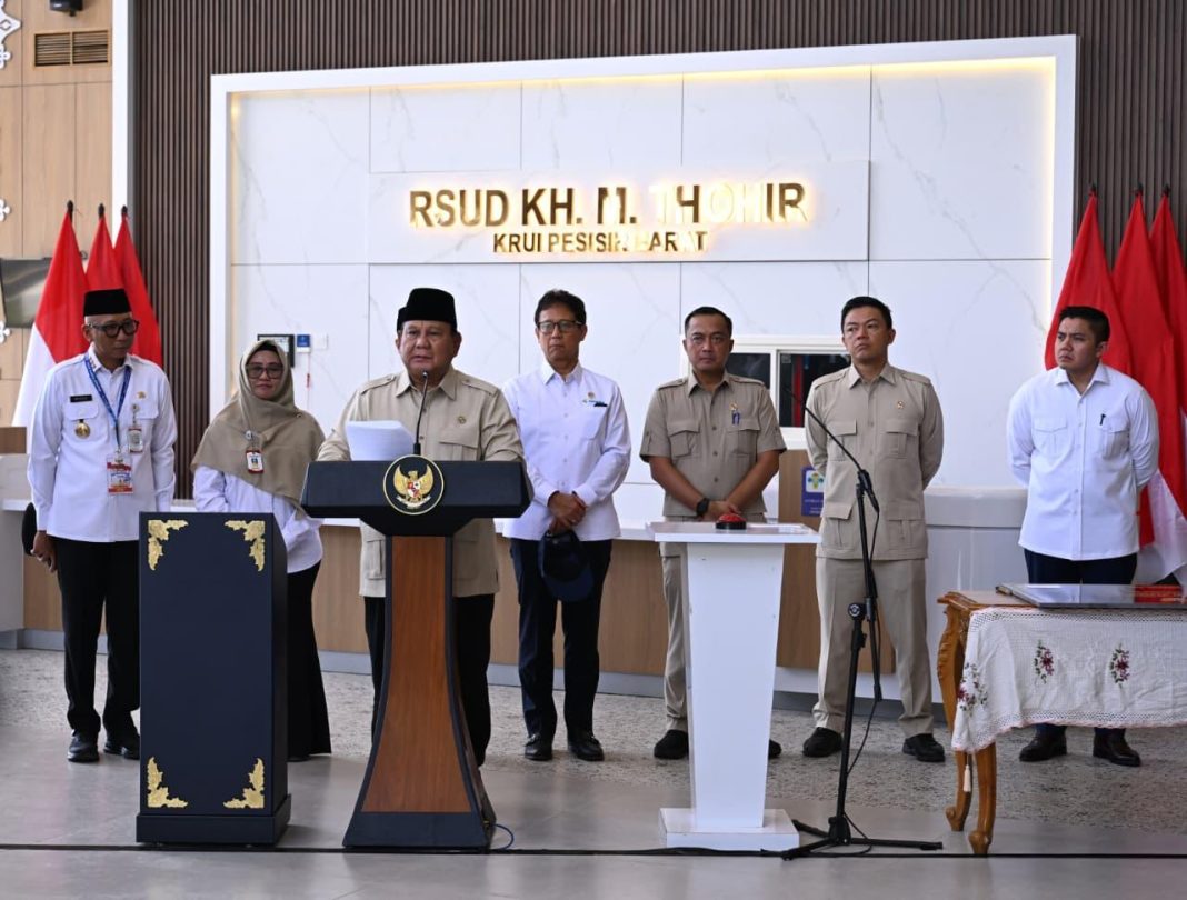 Prabowo Resmikan RSUD Krui, Layanan Kesehatan Makin Dekat 2026